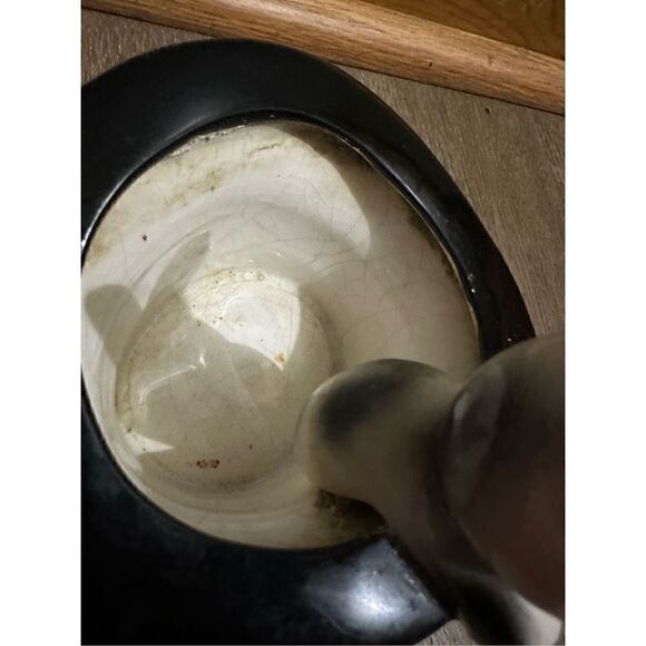 Vintage Bunny Rabbit in Magicians Top Hat Planter Ceramic Numbered 5.5”x4.9” MCM - Picture 10 of 15